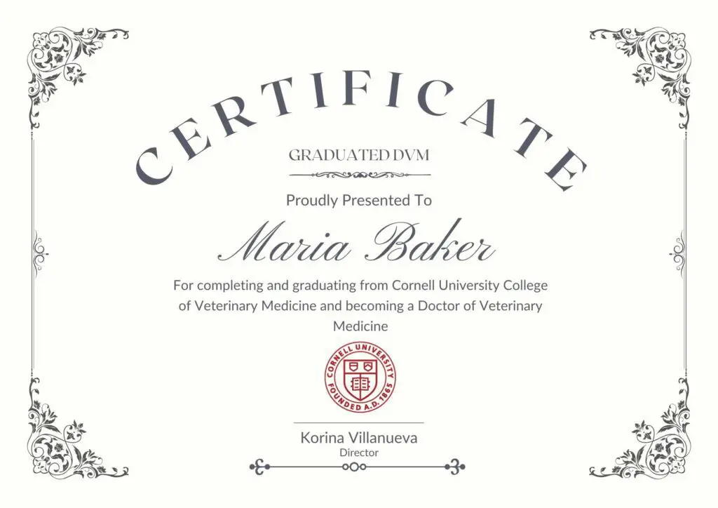 Dr. Maria Baker (DVM) Bio Page